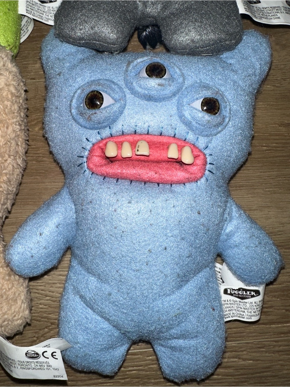 Kids Plush Monster Doll - Assorted Colors (Green, Gray, Beige, Blue) - Picture 5 of 7